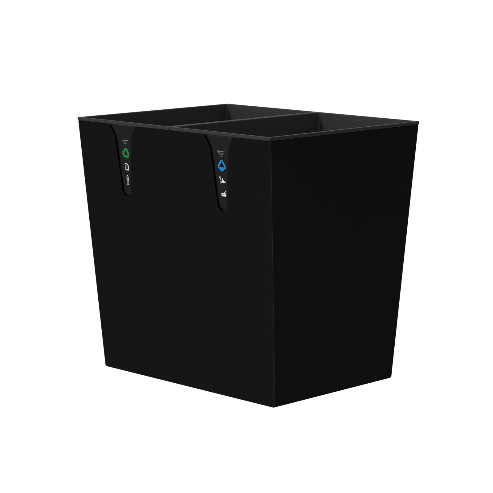 Open Top Recycling Bin – Black - Image 2