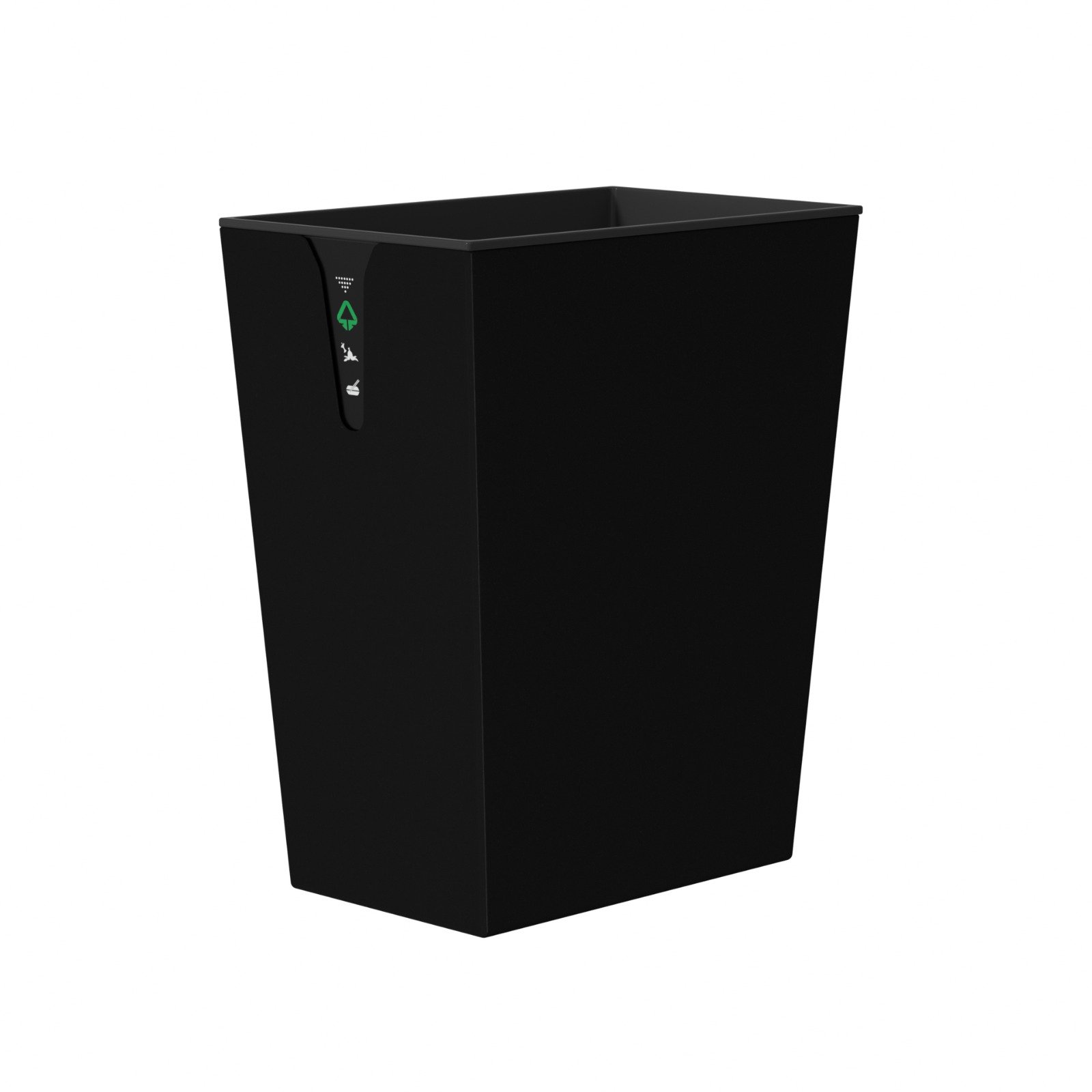 Open Top Recycling Bin – Black - Image 4