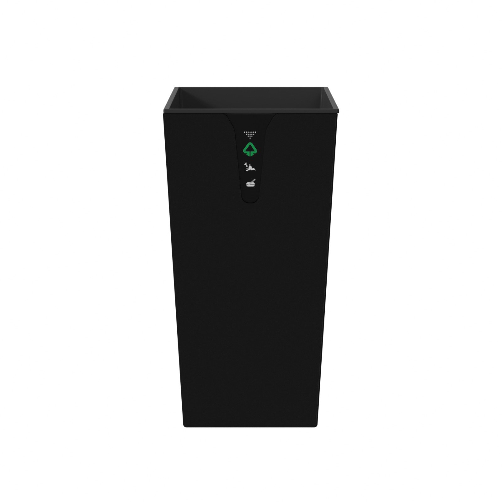 Open Top Recycling Bin – Black - Image 6