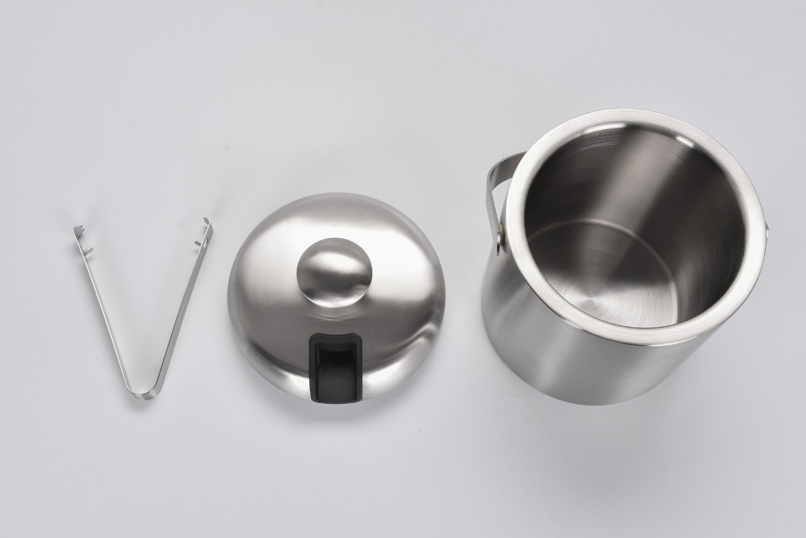 Ice Bucket – Stainless Steel with Tongs - Image 5