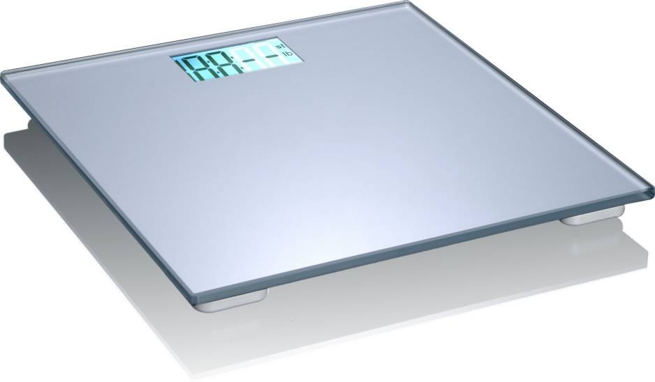 Digital Bathroom Scale – Silver Glass
