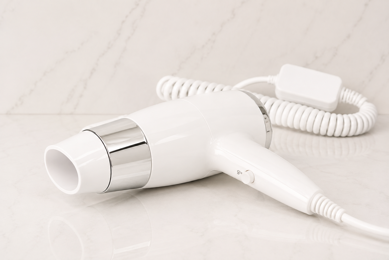 Wall Mounted Hair Dryer – White
